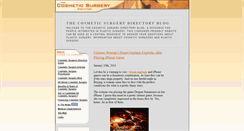 Desktop Screenshot of cosmeticsurgeryblog.the-cosmetic-surgery-directory.com
